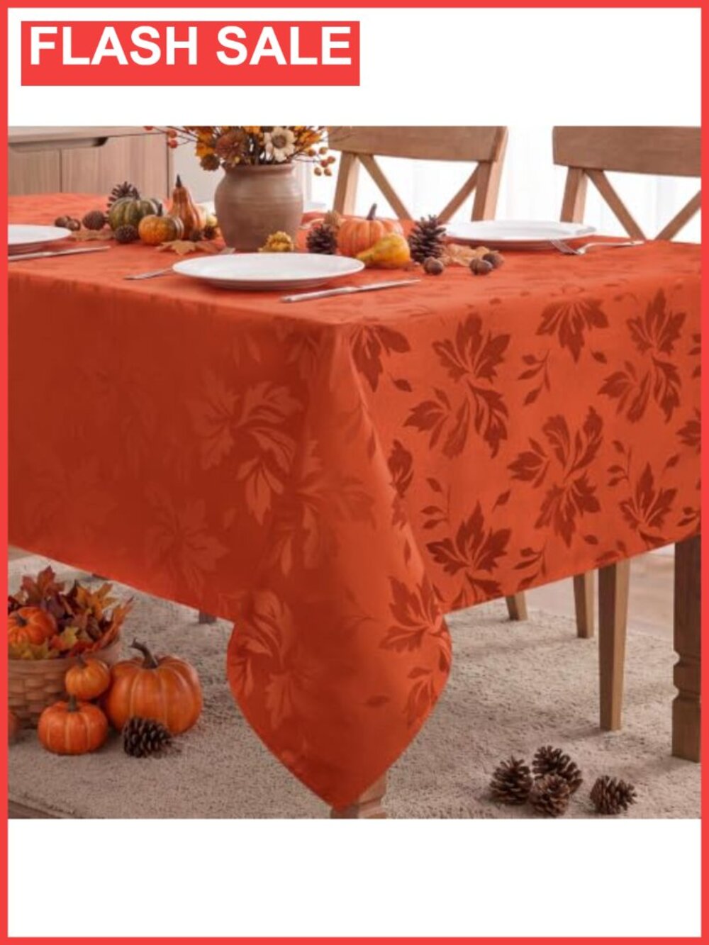 Jacquard Rectangle Tablecloth 52x70 Waterproof Dining Decor